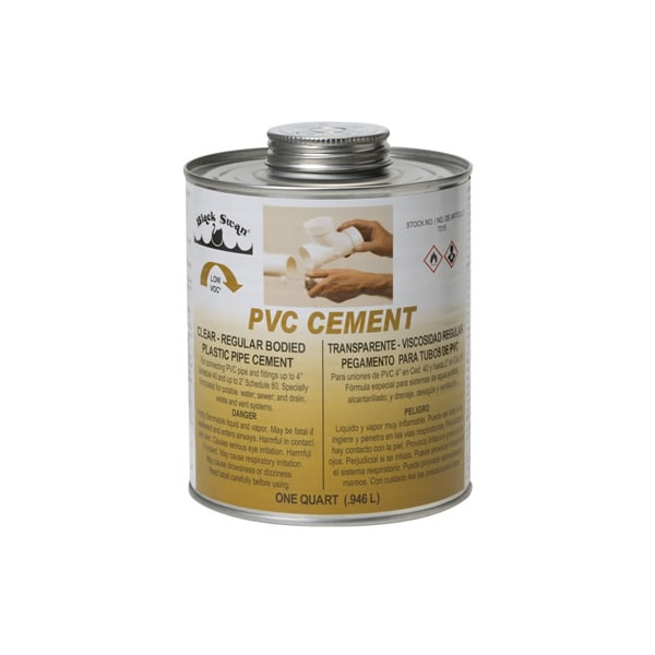 Black Swan PVC Cement (Clear) Pint RB 7010 Zoro